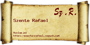 Szente Rafael névjegykártya